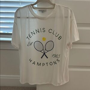 Green Envelope White Tennis Club Graphic Tee